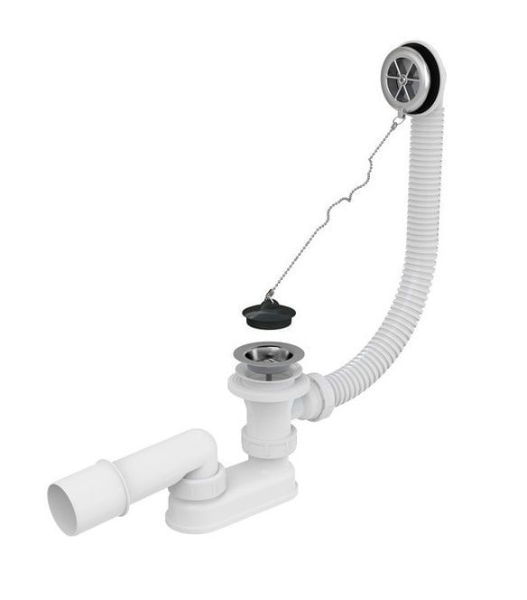 Сифон для ванны хромированный ALCAPLAST A501-BL-01