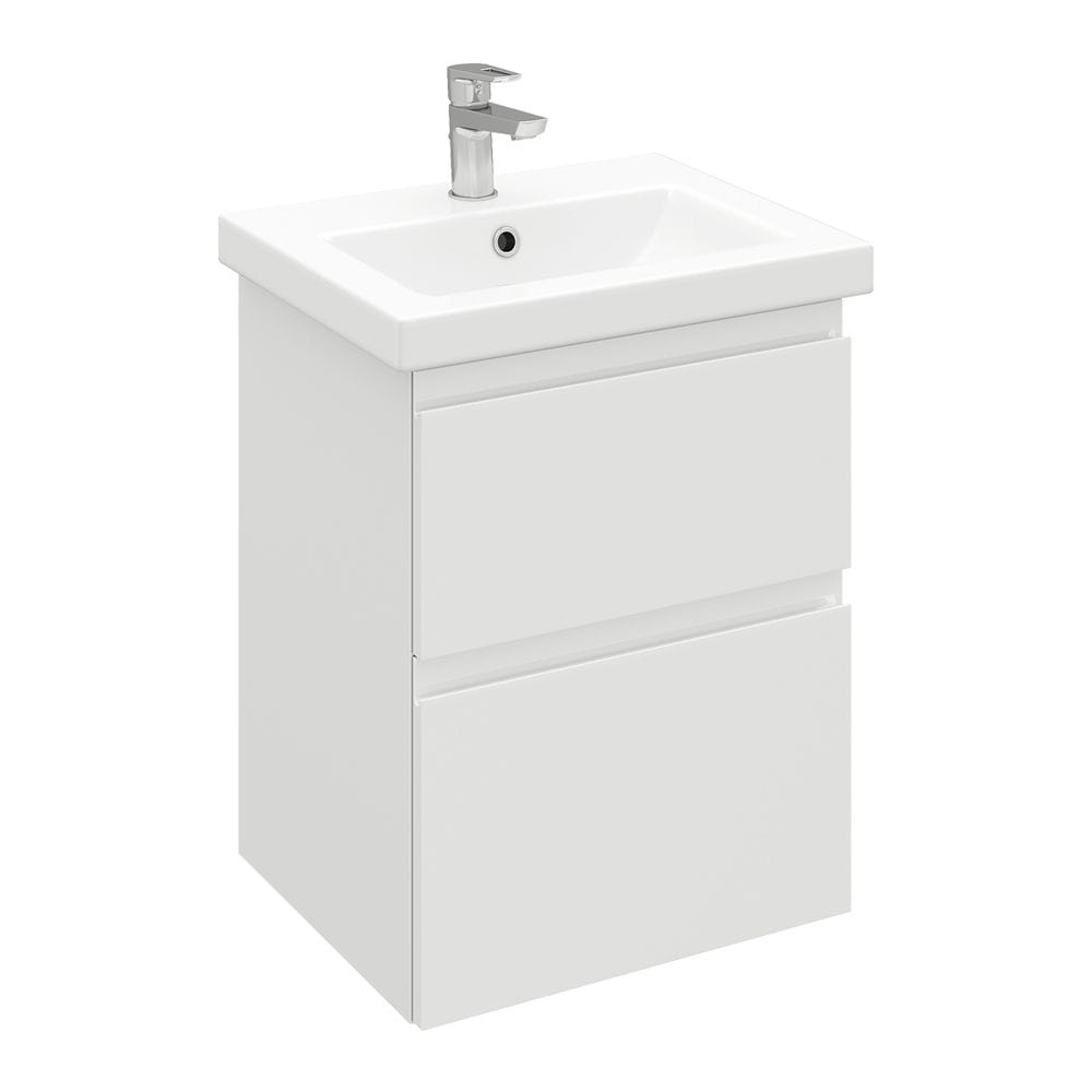 Тумба подвесная OPTIMUM 50 под умывальник Como/Moduo 50, белый глянец Laparet LO-WCAB-50-01