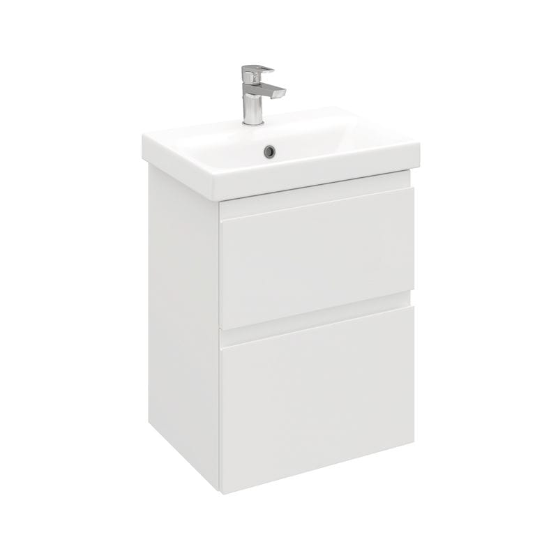 Тумба подвесная Optimum Slim 50 под умывальник Moduo Slim 50, белый глянец Laparet LO-WCAB-50SL-01