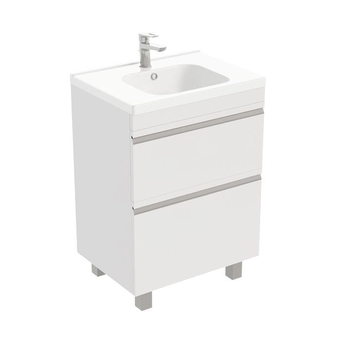 Тумба напольная Venus 60 под умывальник Creavit Ideal 60, белый глянец Laparet LVE-WFCAB-60-01