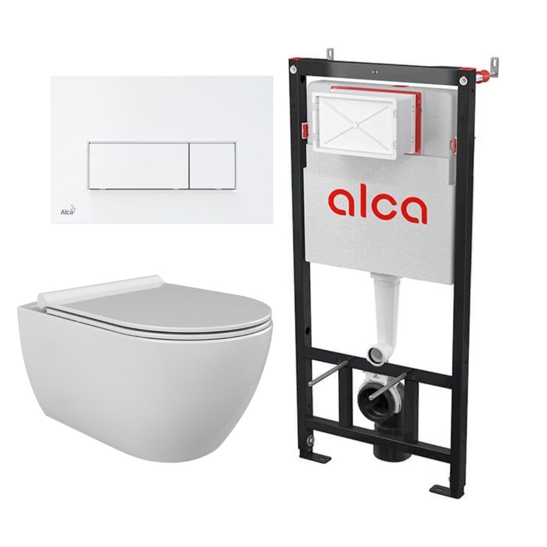 Комплект City безободковый белый + Alca 570 CeraStyle HC00206PN0+SC00501S50003012+ сет(AM101/1120+M570