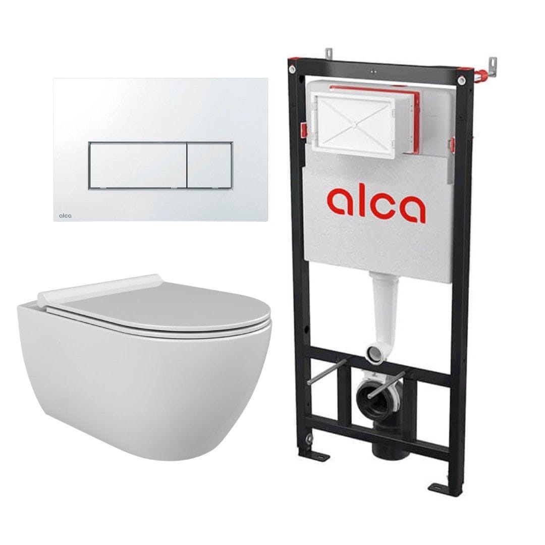 Комплект City безободковый белый + Alca 571 CeraStyle HC00206PN0+SC00501S50003012+ сет(AM101/1120+M571