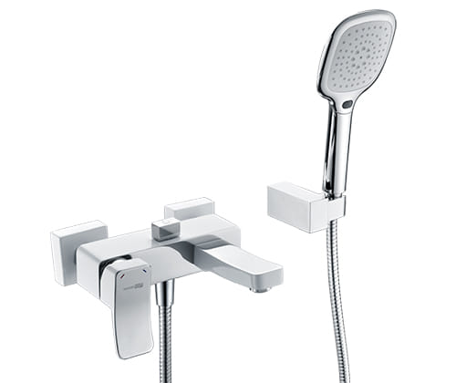 Смеситель для ванны и душа с коротким изливом Aller WasserKraft 1061WHITE