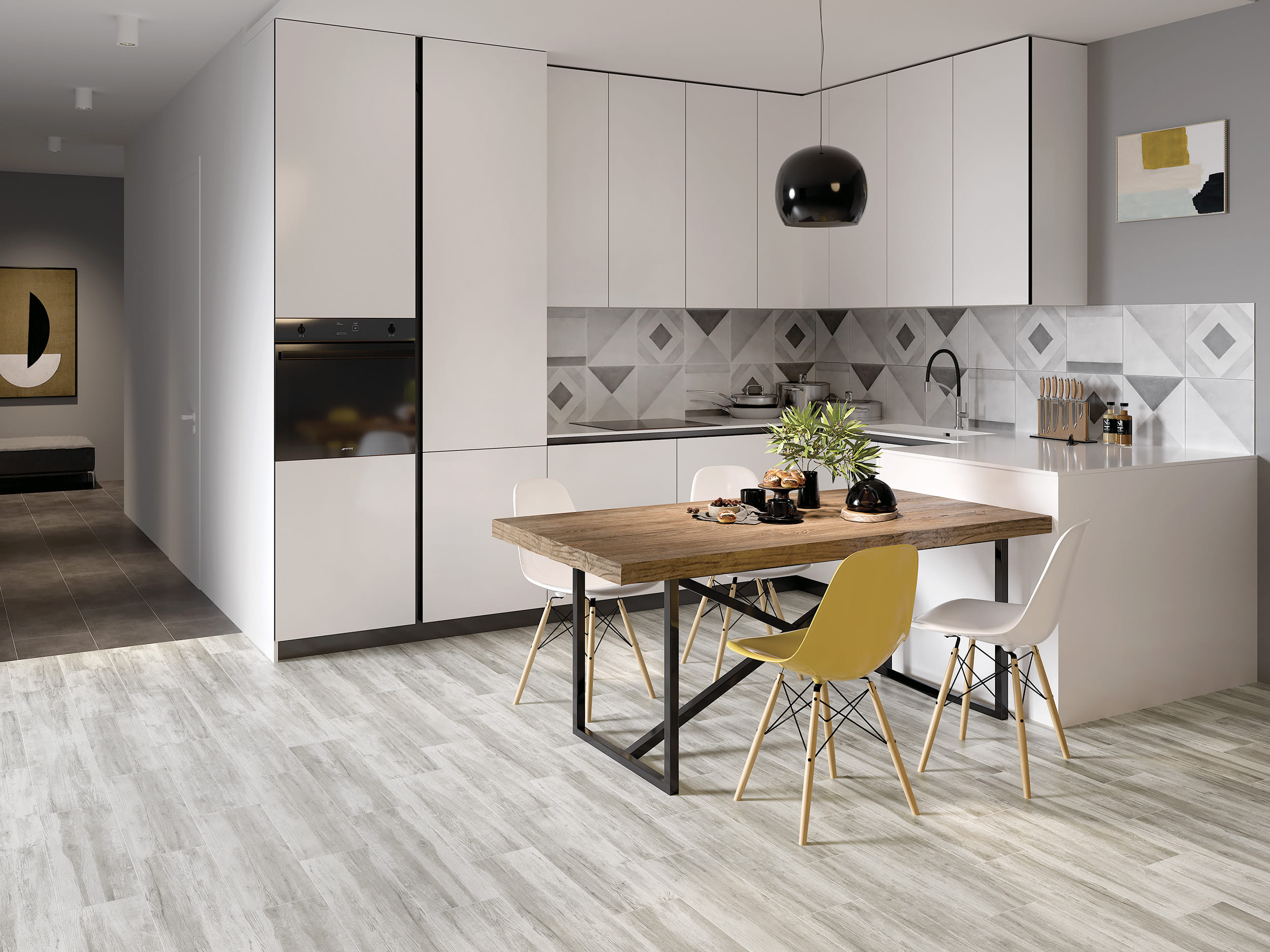 Керамогранит Antiquewood серый 18x60 Cersanit 16728