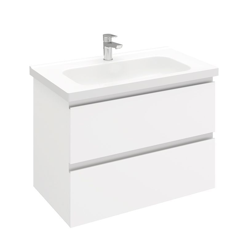 Тумба подвесная ELECTRA 80 под умыв-к Creavit Ideal, белый глянец Laparet LE-WCAB-80-101