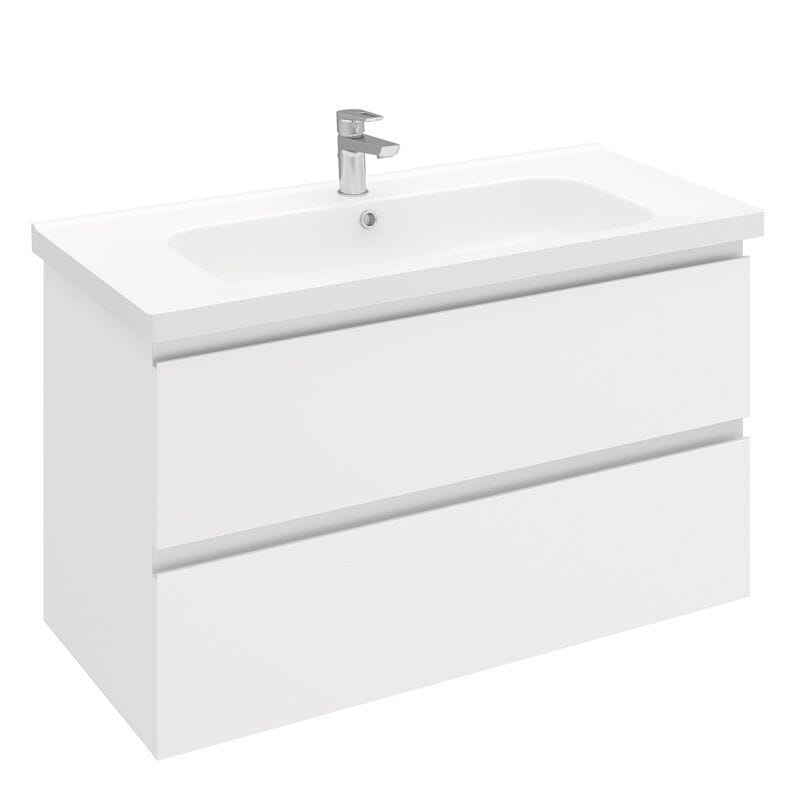 Тумба подвесная ELECTRA 100 под умыв-к Creavit Ideal, белый глянец Laparet LE-WCAB-100-101