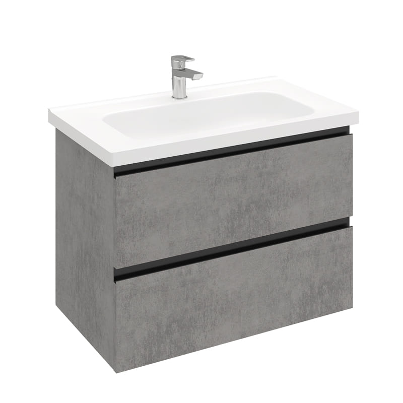 Тумба подвесная ELECTRA 80 под умыв-к Creavit Ideal, хромикс серебро Laparet LE-WCAB-80-323