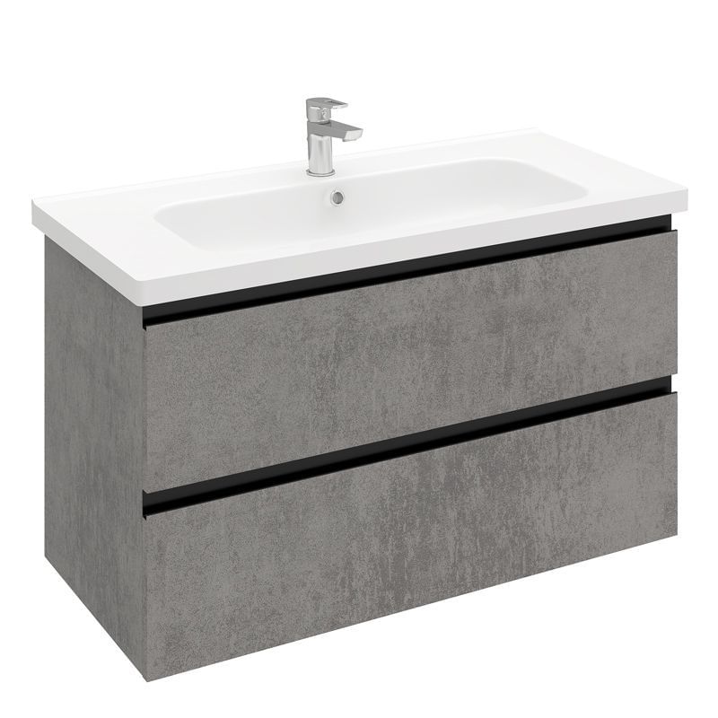 Тумба подвесная ELECTRA 100 под умыв-к Creavit Ideal, хромикс серебро Laparet LE-WCAB-100-323