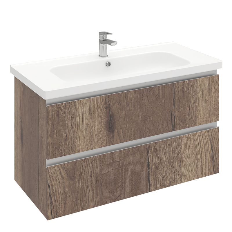 Тумба подвесная ELECTRA 100 под умыв-к Creavit Ideal, дуб Рока Laparet LE-WCAB-100-322