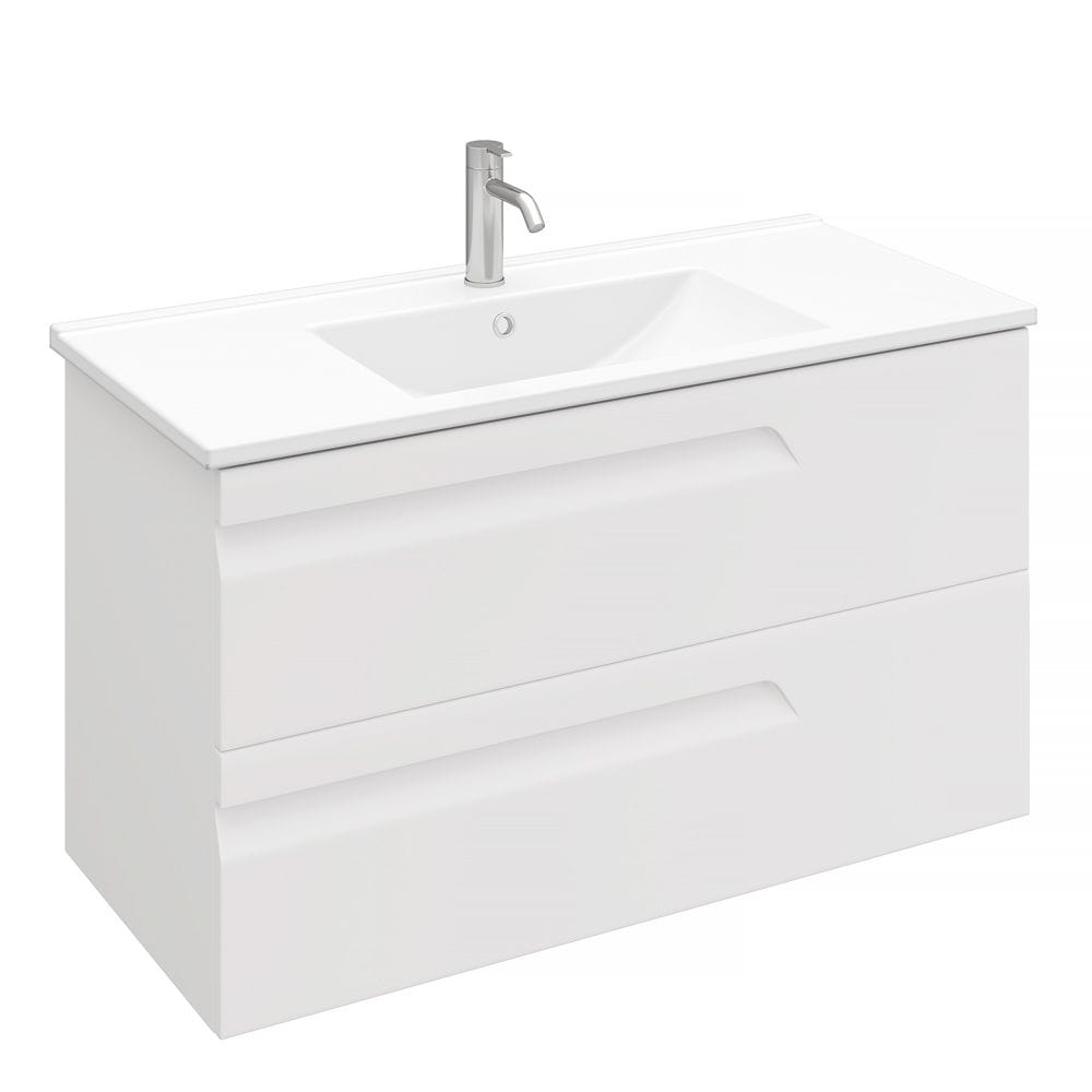 Тумба подвесная Atlas 100 под умыв-к Creavit Su, белый матовый Laparet LA-WCAB-100-122