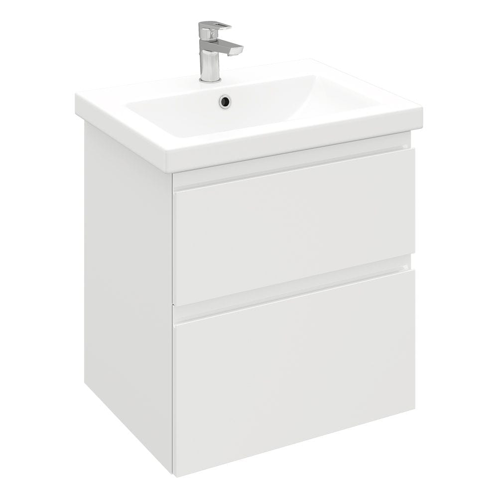 Тумба подвесная OPTIMUM 60 под умывальник Como/Moduo 60, белый глянец Laparet LO-WCAB-60-01