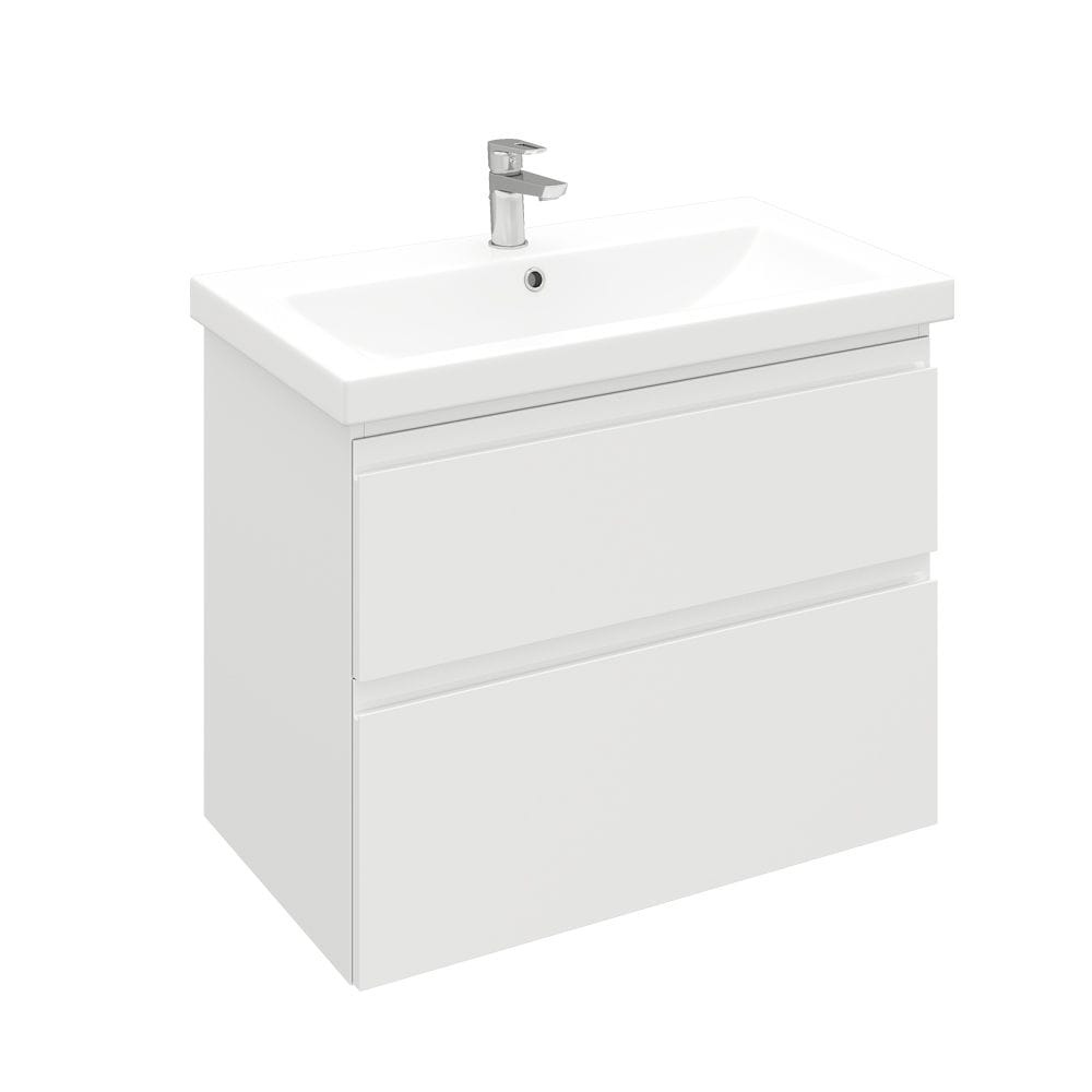 Тумба подвесная OPTIMUM 80 под умывальник Como/Moduo 80, белый глянец Laparet LO-WCAB-80-01