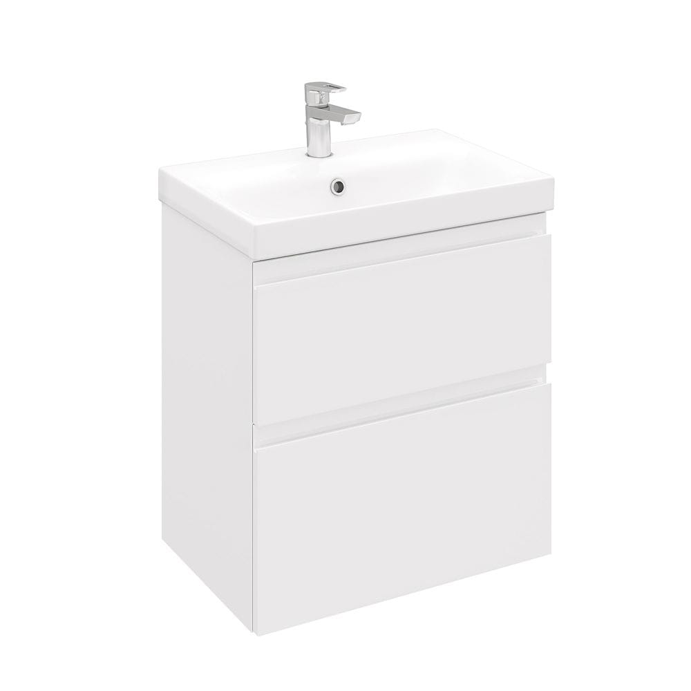 Тумба подвесная Optimum Slim 60 под умывальник Moduo Slim 60, белый глянец Laparet LO-WCAB-60SL-01