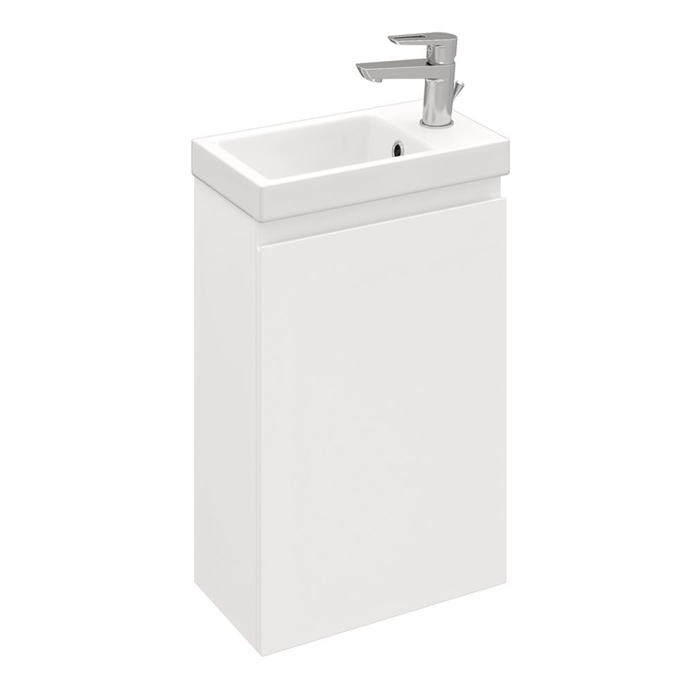 Тумба подвесная Optimum 40 R под умывальник Como/Moduo 40, белый глянец Laparet LO-WCAB-40-01R