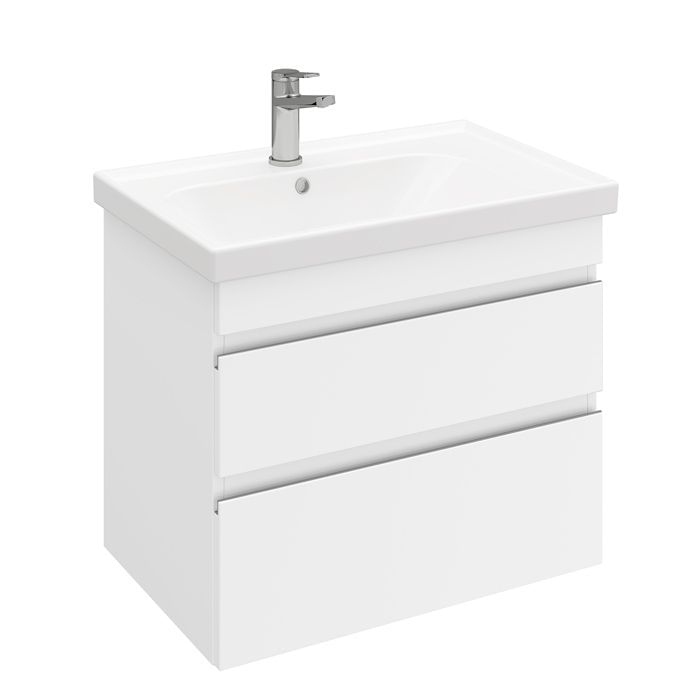 Тумба подвесная Sargas 70 под умывальник Cerastyle Frame 70, белый глянец Laparet LS-WCAB-70-101