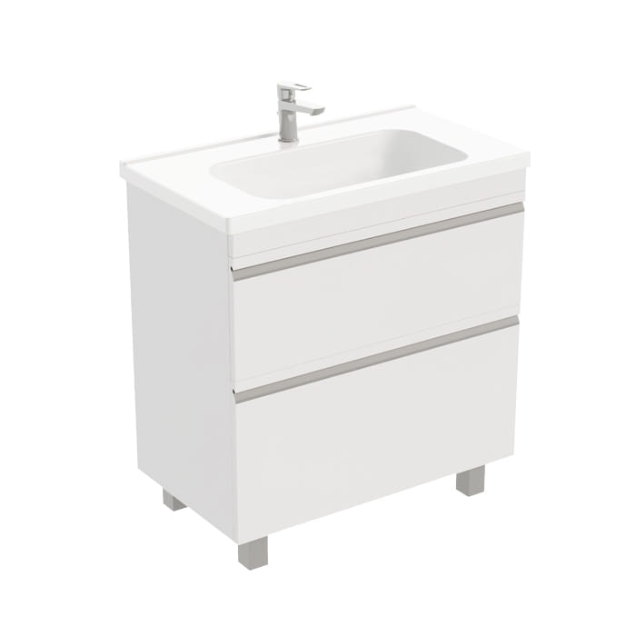 Тумба напольная Venus 80 под умывальник Creavit Ideal 80, белый глянец Laparet LVE-WFCAB-80-101