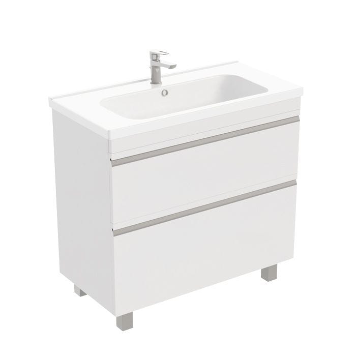 Тумба напольная Venus 90 под умывальник Creavit Ideal 90, белый глянец Laparet LVE-WFCAB-90-01