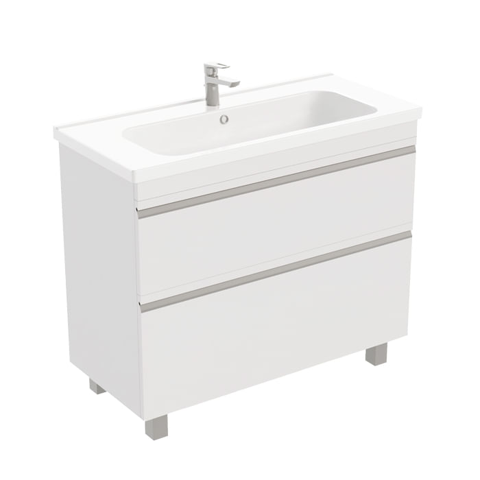 Тумба напольная Venus 100 под умывальник Creavit Ideal 100, белый глянец Laparet LVE-WFCAB-100-01