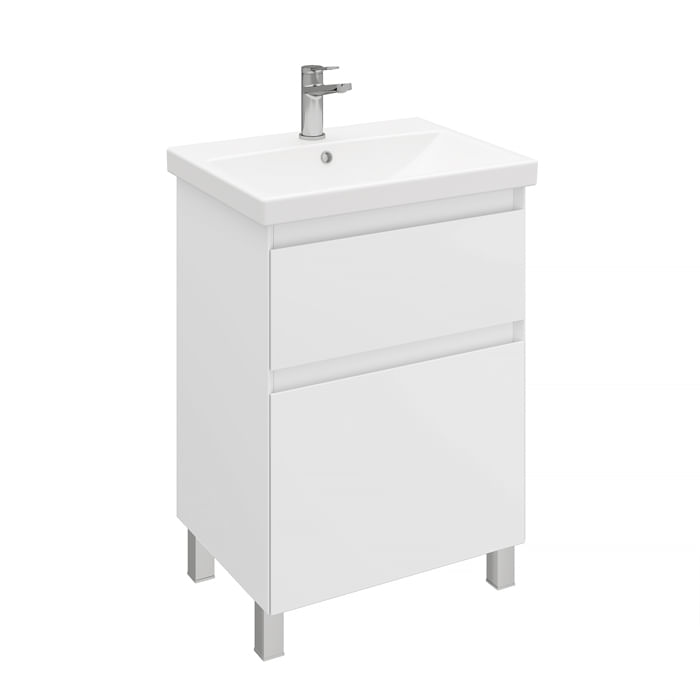 Тумба напольная Vitrum 60 под умывальник Cerastyle Elite 60, белый Laparet LV-WFCAB-60-11