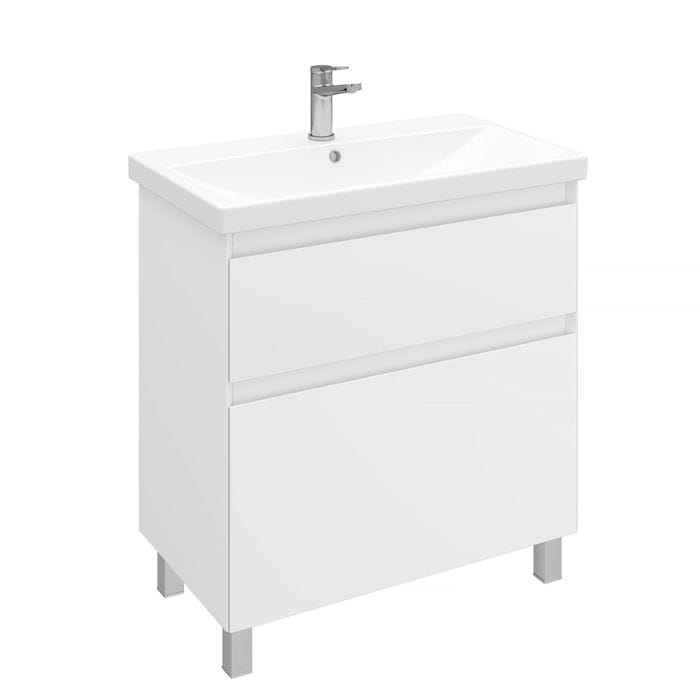 Тумба напольная Vitrum 80 под умывальник Cerastyle Elite 80, белый Laparet LV-WFCAB-80-11