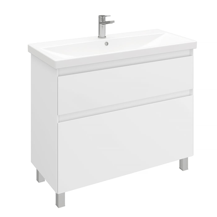 Тумба напольная Vitrum 100 под умывальник Cerastyle Elite 100, белый Laparet LV-WFCAB-100-11