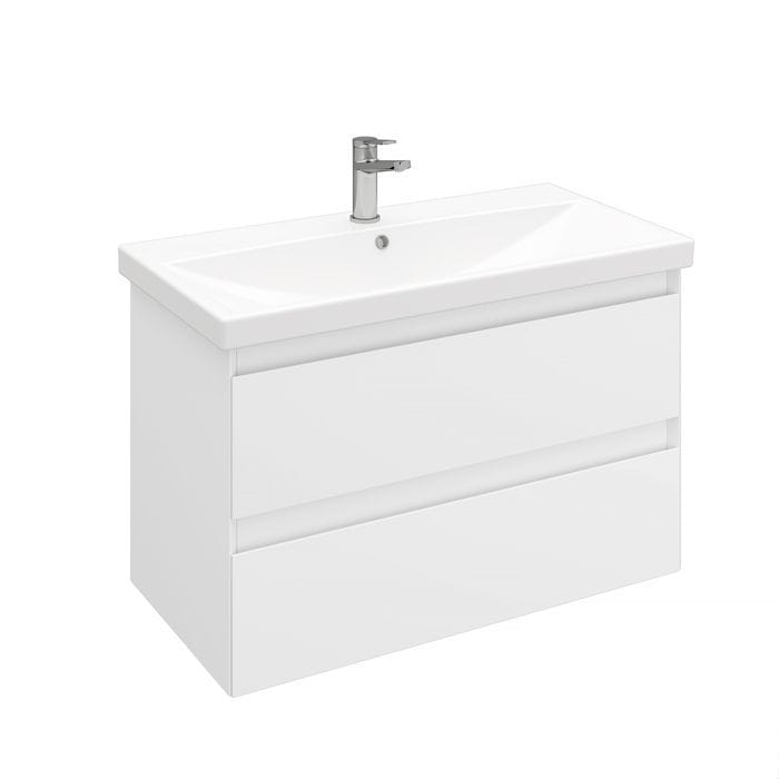 Тумба подвесная Vitrum 90 под умывальник Cerastyle Elite 90, белый матовый Laparet LV-WCAB-90-11