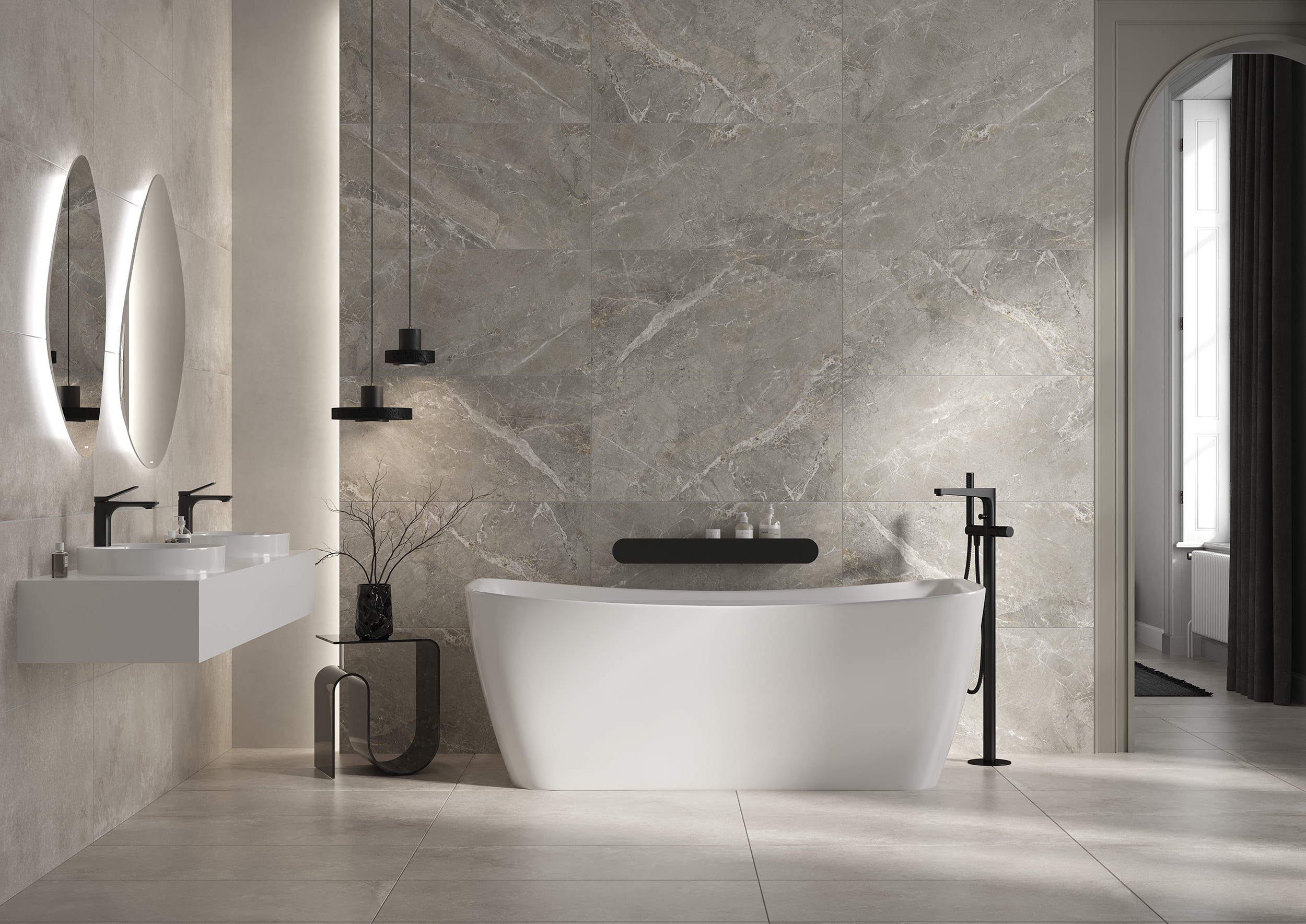 Керамогранит Spark серый 45x90 Cersanit 4690311141651