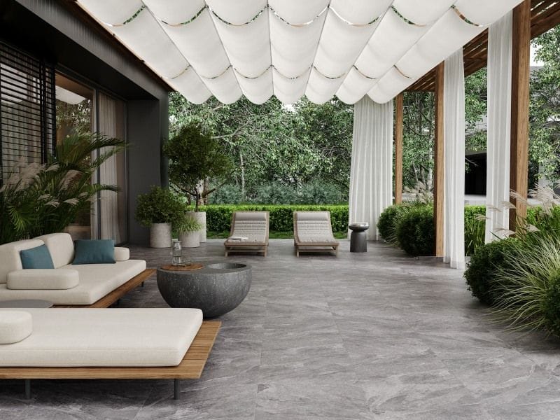 Керамогранит Coastline темно-серый рельеф Cersanit 17894