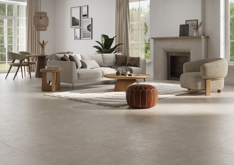 Керамогранит Limestone светло-серый рельеф Cersanit 17892