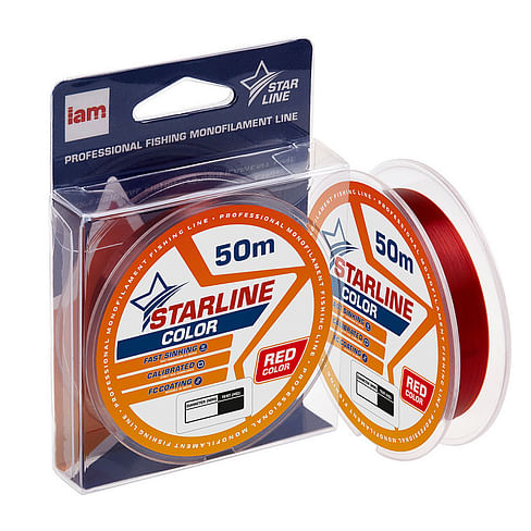 Леска I AM Starline Color 50m red 0,105mm 1.4kg
