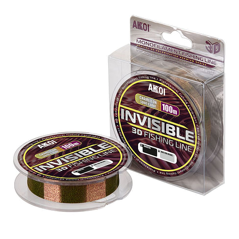 Леска Akkoi AKKOI INVISIBLE 3D-камуфлирующая 100m 0.18mm 6.34kg