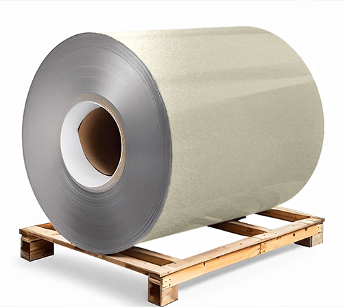 Сталь оцинкованная 0,5х1250х3000 мм RAL 1035 золото Грунт обр.стороны / защ.пленка Steel Reels Painting ST0,5-RAL1035