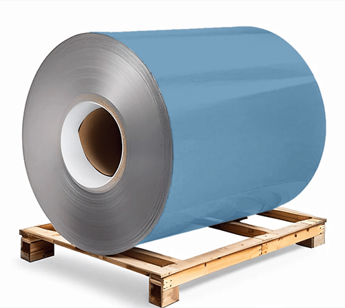 Сталь оцинкованная 0,5х1250х3000 мм RAL 5024 голубоватый Грунт обр.стороны / защ.пленка Steel Reels Painting ST0,5-RAL5024