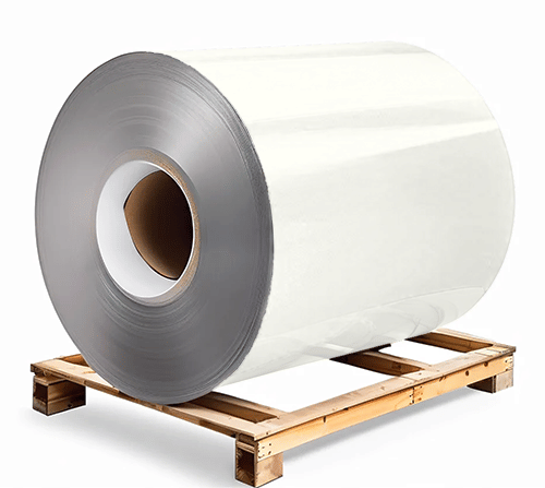 Сталь оцинкованная 0,5х1250х3000 мм RAL 9010 молочно-белый Грунт обр.стороны / защ.пленка Steel Reels Painting ST0,5-RAL9010