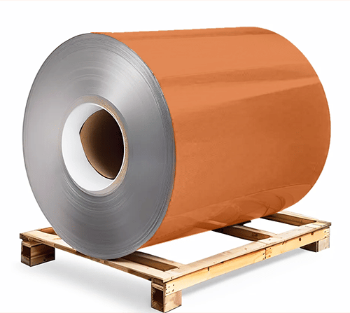Сталь оцинкованная 0,7х1250х3000 мм RAL 2009 оранжевый Грунт обр.стороны / защ.пленка Steel Reels Painting ST0,7-RAL2009
