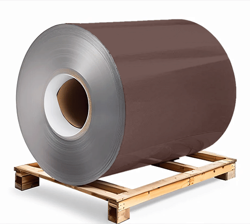 Сталь оцинкованная 0,7х1250х3000 мм RAL 8011 коричневый Грунт обр.стороны / защ.пленка Steel Reels Painting ST0,7-RAL8011