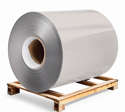 Сталь оцинкованная окрашенная 1,2х1250х3000 мм RAL 7047 светло-серый Грунт обр.стороны / защ.пленка Steel Reels Painting ST1,2-RAL7047