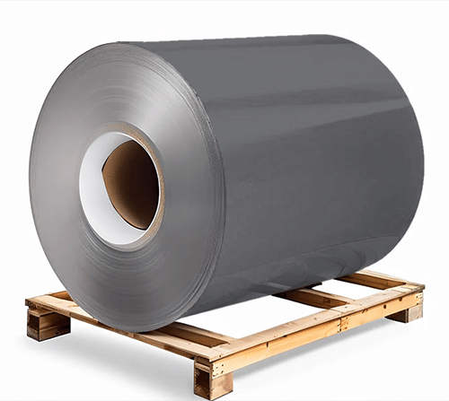 Сталь оцинкованная окрашенная 1,2х1250х3000 мм RAL 7024 черно-серый Грунт обр.стороны / защ.пленка Steel Reels Painting ST1,2-RAL7024