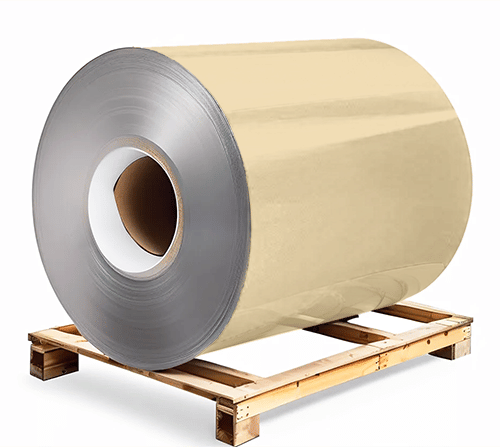 Сталь оцинкованная окрашенная 1,2х1250х3000 мм RAL 1014 бежевый Грунт обр.стороны / защ.пленка Steel Reels Painting ST1,2-RAL1014