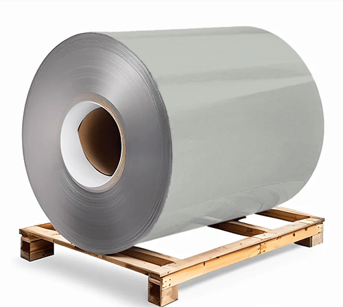 Сталь оцинкованная окрашенная 1,5х1250х3000 мм RAL 7038 серый Грунт обр.стороны / защ.пленка Steel Reels Painting ST1,5-RAL7038
