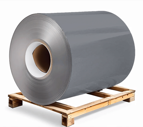 Сталь оцинкованная окрашенная 1,5х1250х3000 мм RAL 7037 серый мышиный Грунт обр.стороны / защ.пленка Steel Reels Painting ST1,5-RAL7037