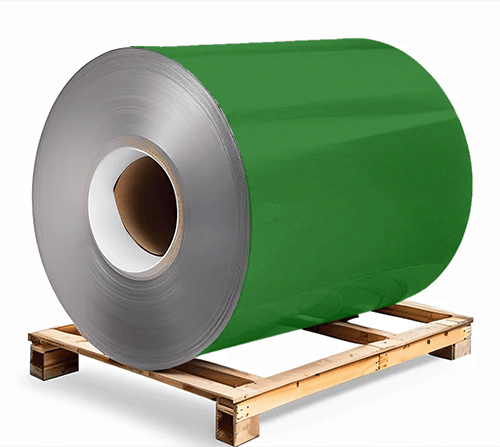 Сталь оцинкованная окрашенная 1,5х1250х3000 мм RAL 6029 зеленый Грунт обр.стороны / защ.пленка Steel Reels Painting ST1,5-RAL6029