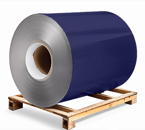 Сталь оцинкованная окрашенная 1,5х1250х3000 мм RAL 5003 темно-синий Грунт обр.стороны / защ.пленка Steel Reels Painting ST1,5-RAL5003