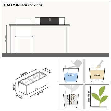 Кашпо Балконера Колор \ Balconera Color 50 и 80 Lechuza