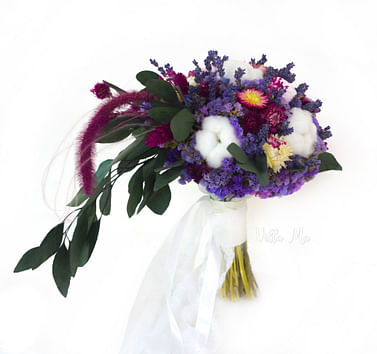 Букет Франциска свадебный сухоцветы, розы