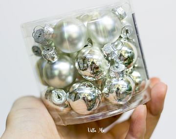 Набор шары стекло 24 шт д2,5 см серебро для ёлки