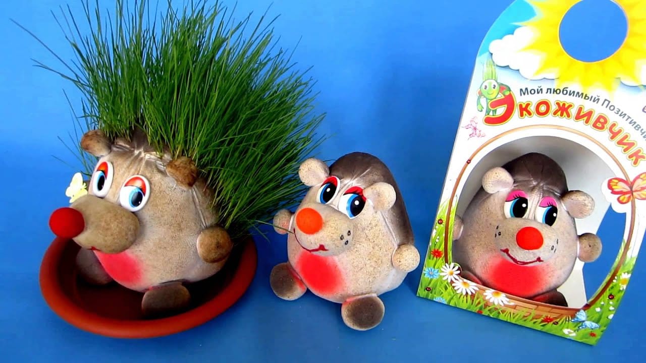 Эко-Живчик Травянчик набор для выращивания травы фигурка