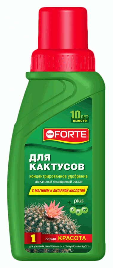 ДЛЯ СУККУЛЕНТОВ Bona Forte удобрение жидкий концентрат
