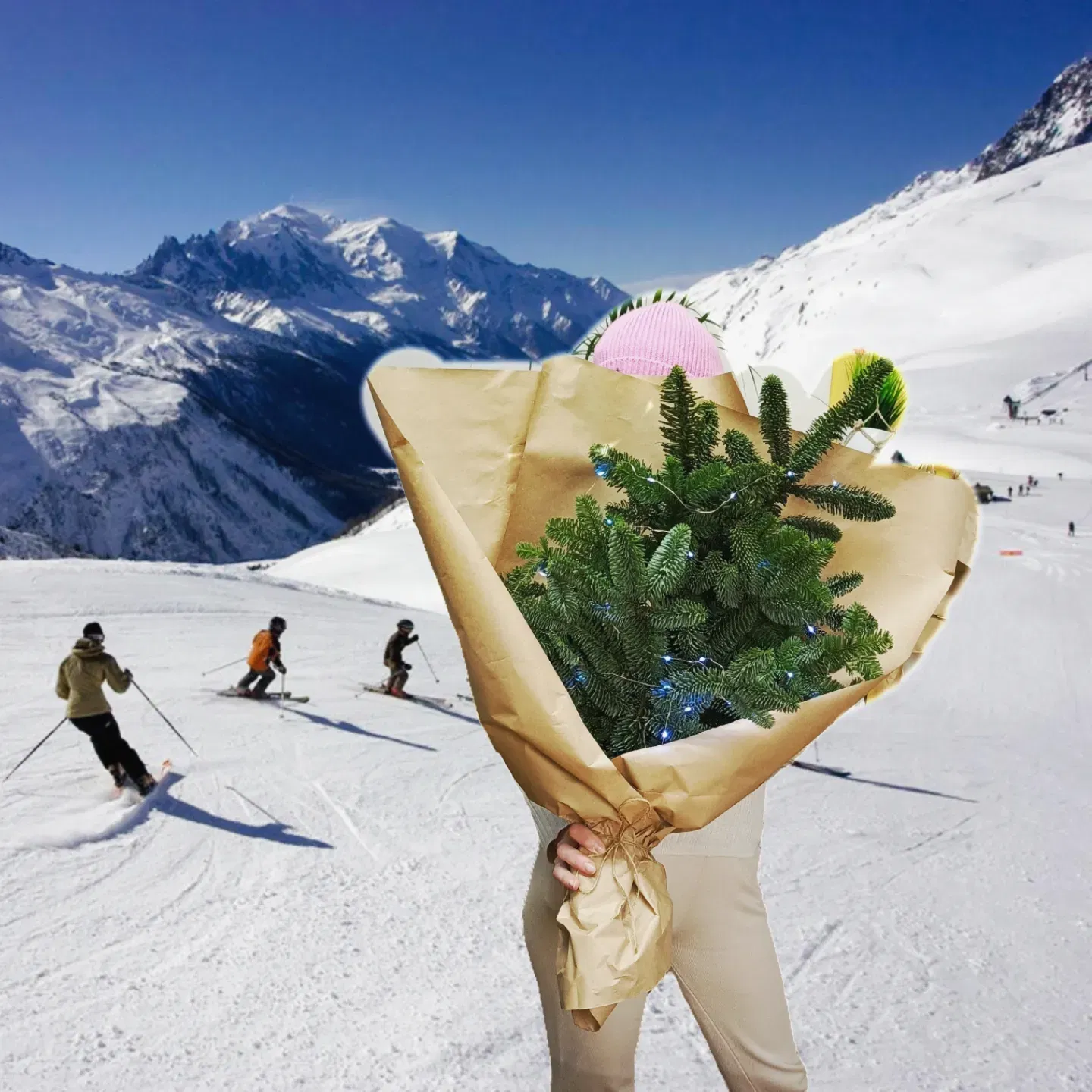 Нобилис букет с огоньками