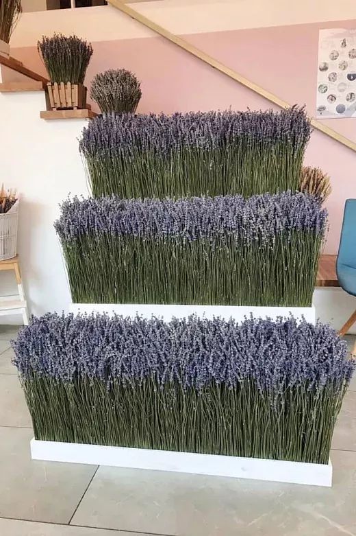 Напольная композиция из сухоцветов в ящике